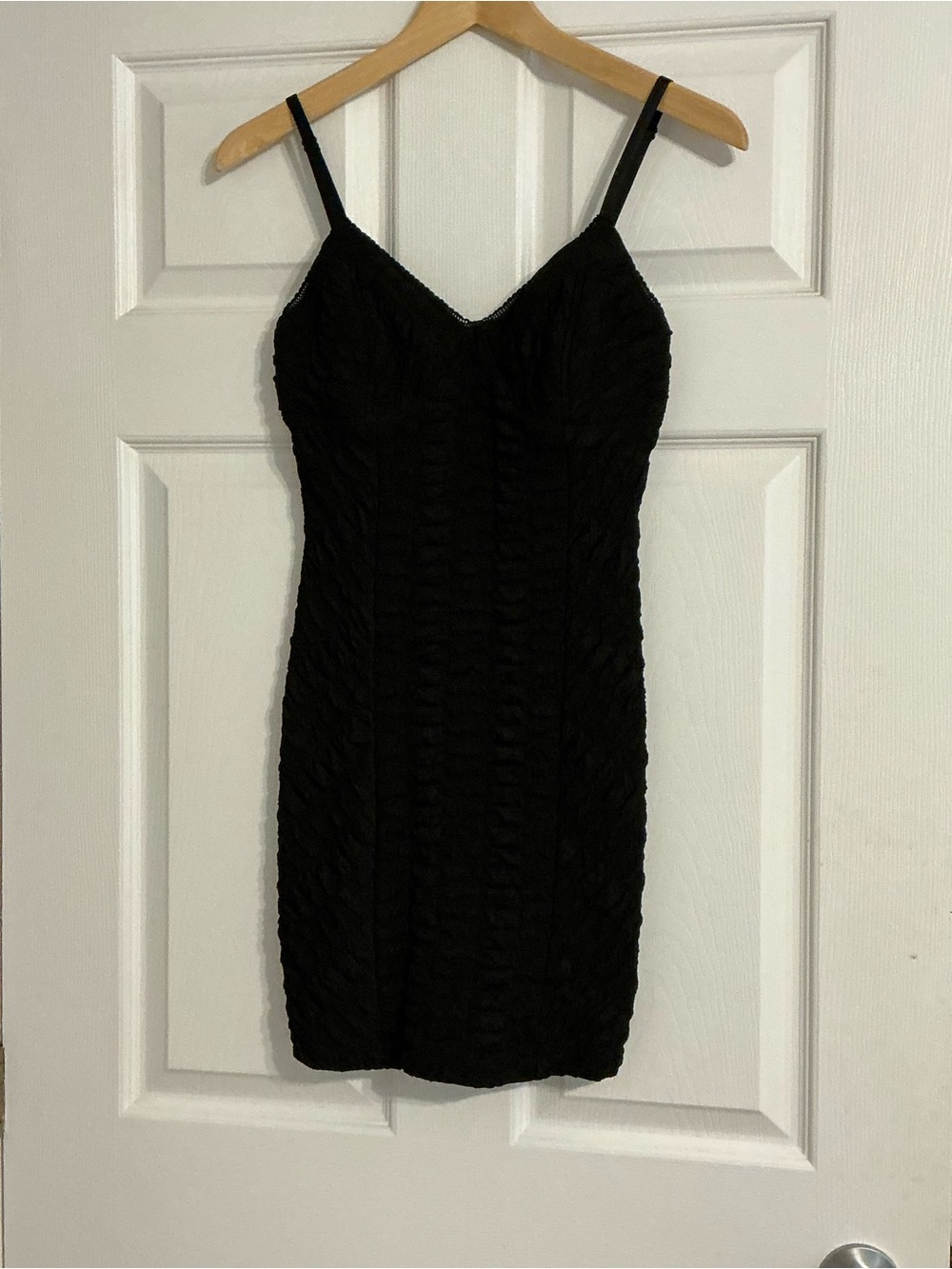 Forever 21 Black Spaghetti-Strap Bodycon Dress